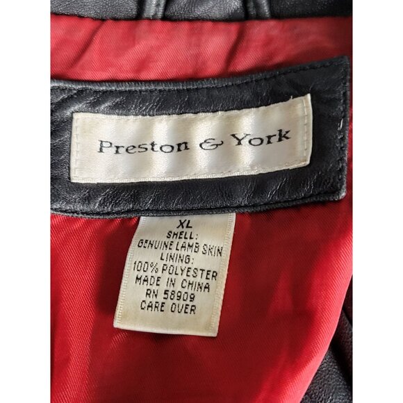 Preston & York Genuine Lambskin Jacket Women‎ Sz XL Leather Full Zip Winter Work - Picture 3 of 8